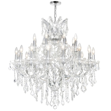 Cwi Lighting Maria Theresa 25 Light Up Chandelier With Chrome Finish 8318P36C-25 (Clear)